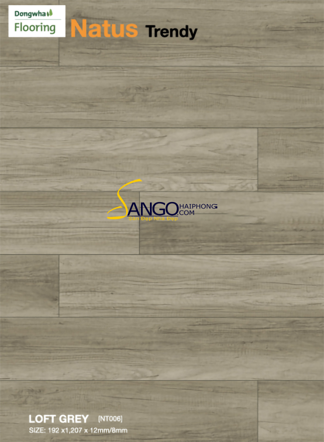 Sàn gỗ Dongwha Natus Trendy NT006 - Loft Grey