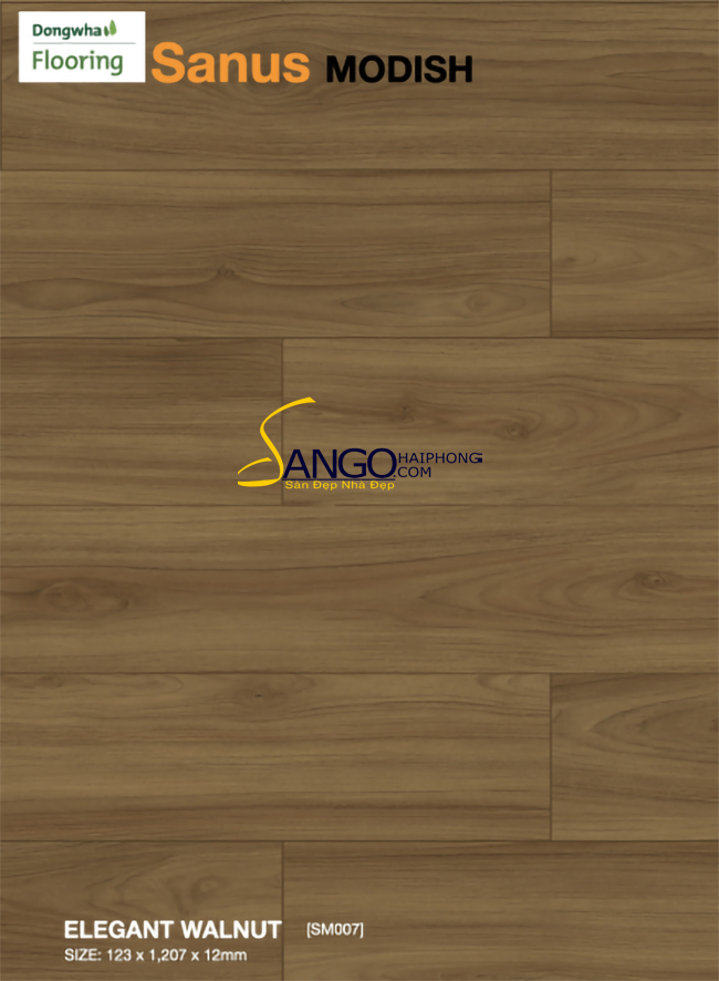 Sàn gỗ Dongwha Sanus SM007 - Elegant Walnut